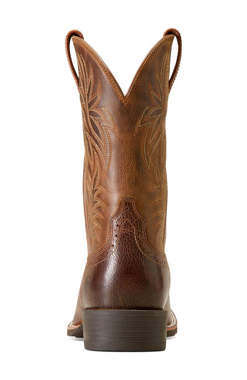 Ariat Sport Wide Square Toe Cowboy Boot In Brown