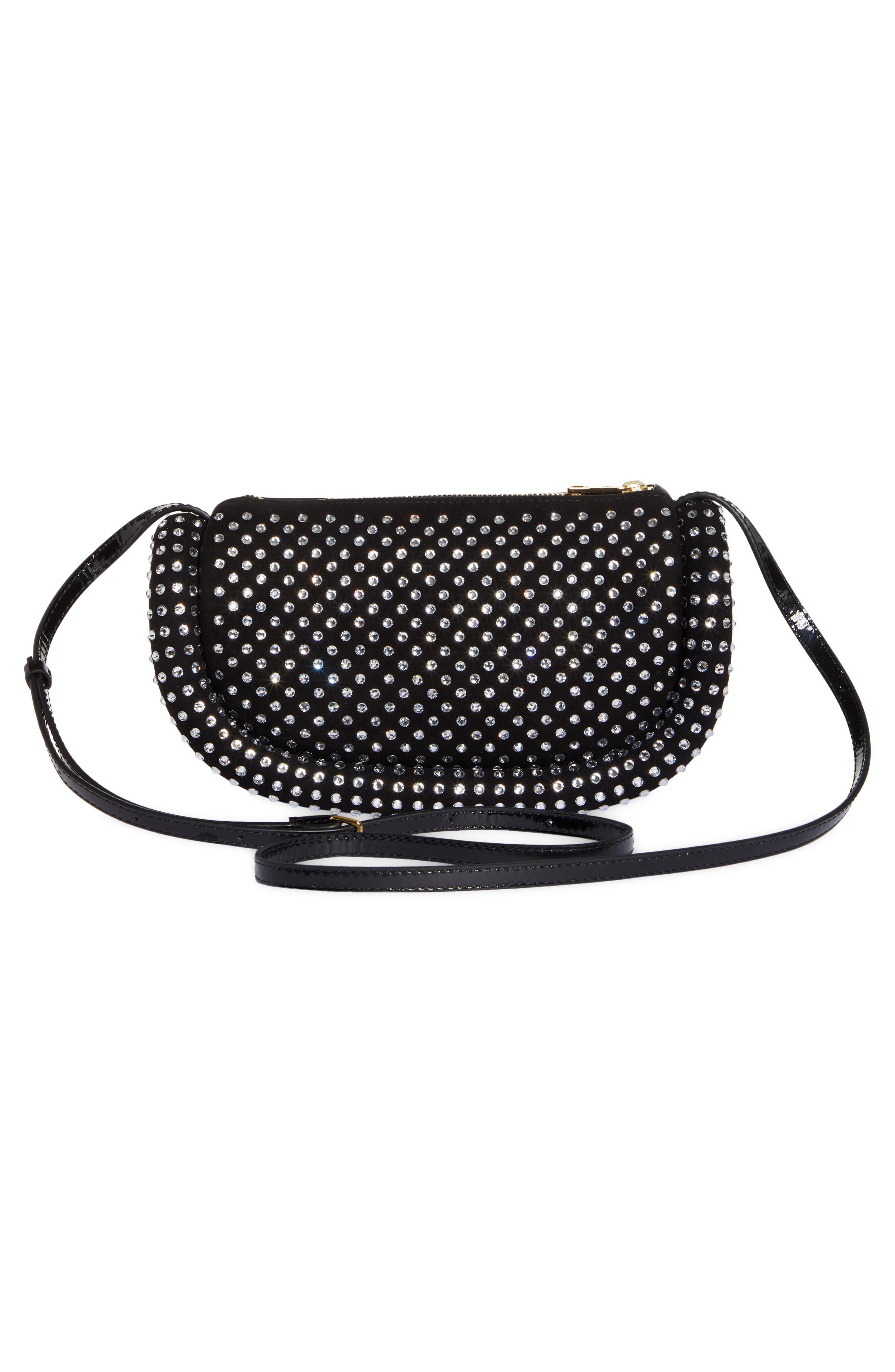 JW Anderson The Bumper Crystal Embellished Leather Shoulder Bag, Alternate, color, 