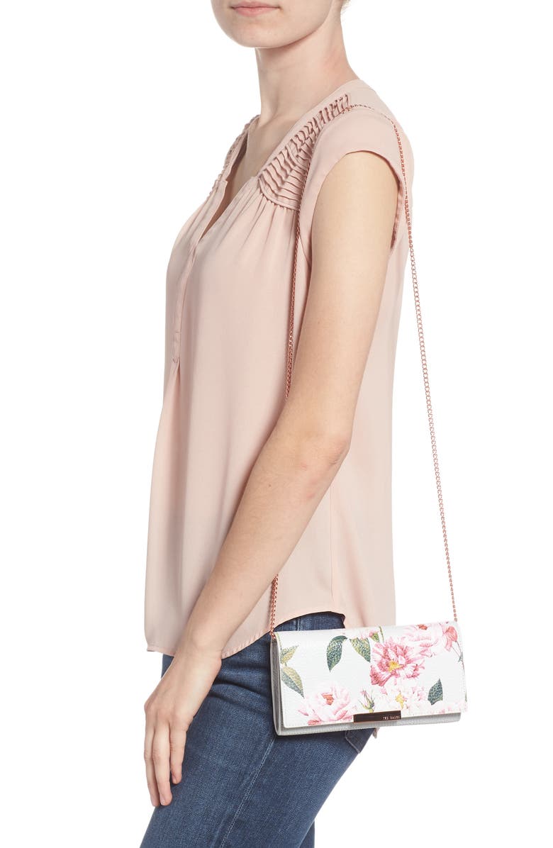 Ted Baker London Leather Wallet on a Chain, Alternate, color,