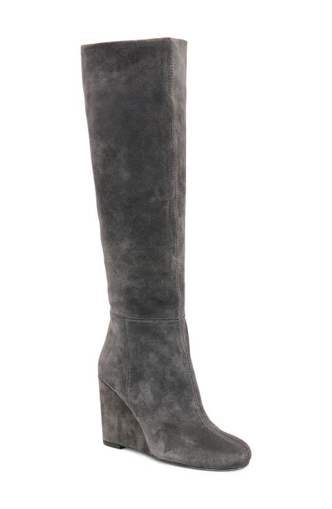 Hira Leather Wedge Boot