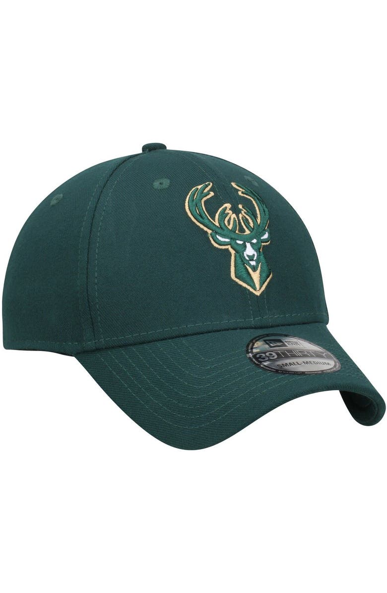 New Era Men's New Era Green Milwaukee Bucks Team Classic 39THIRTY Flex Hat, Alternate, color, Hunter Green