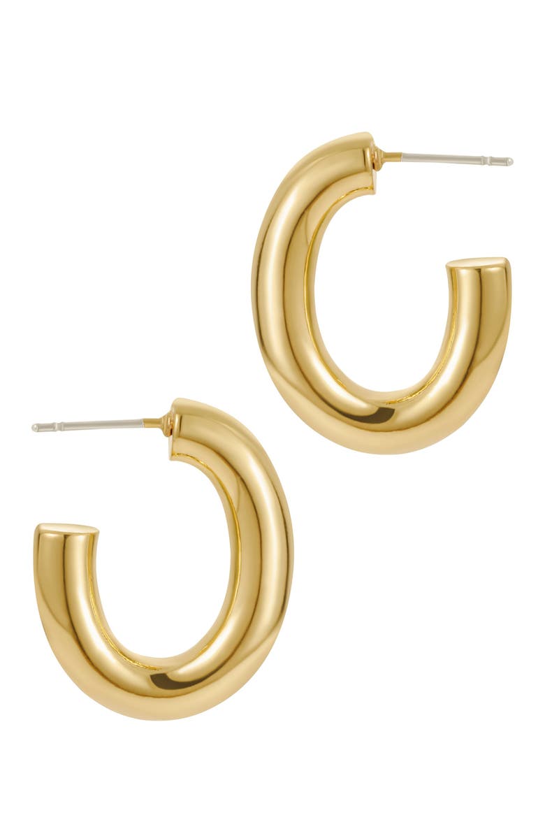 st. Moran Adia Oval Tube Hoop Earrings, Main, color, Gold