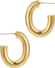 st. Moran Adia Oval Tube Hoop Earrings