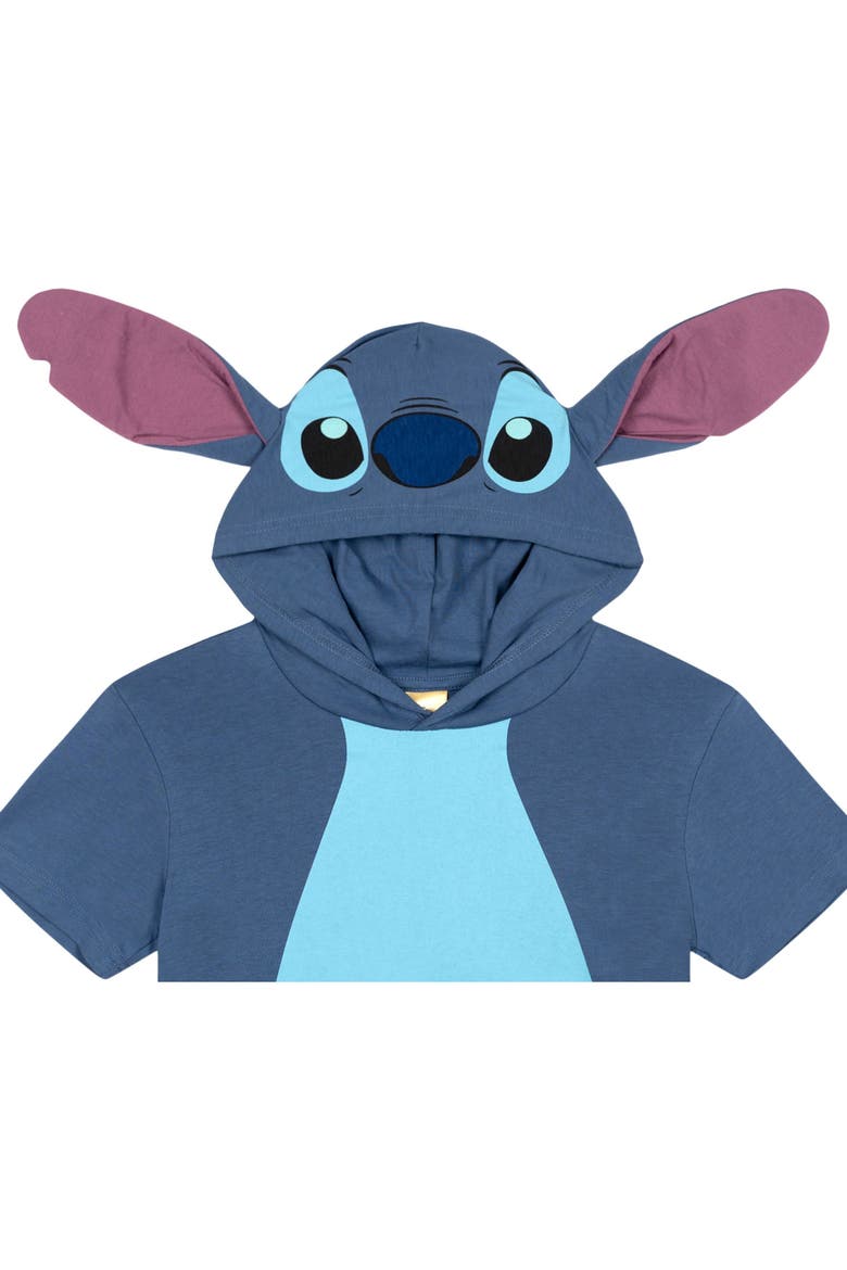 Lilo & Stitch Hooded T-Shirt, Alternate, color, Stitch Dark Blue