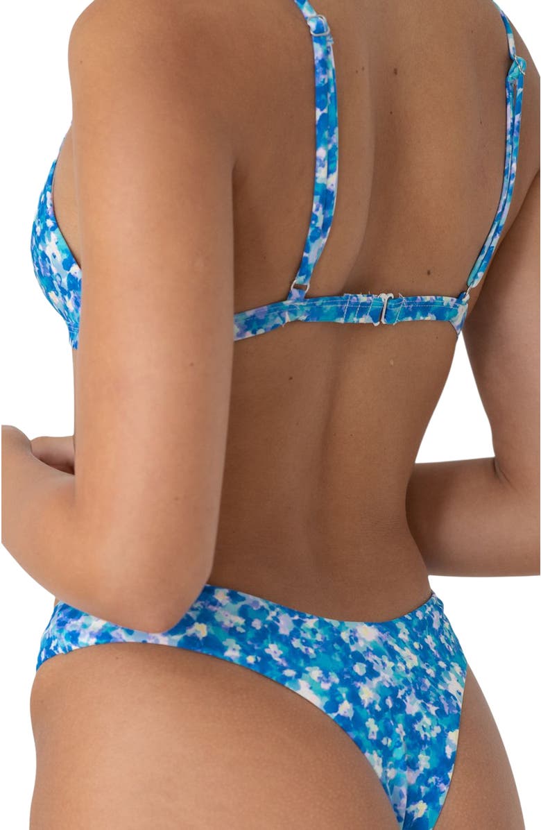 Bright Swimwear Bali Top, Alternate, color, Aqua Floral