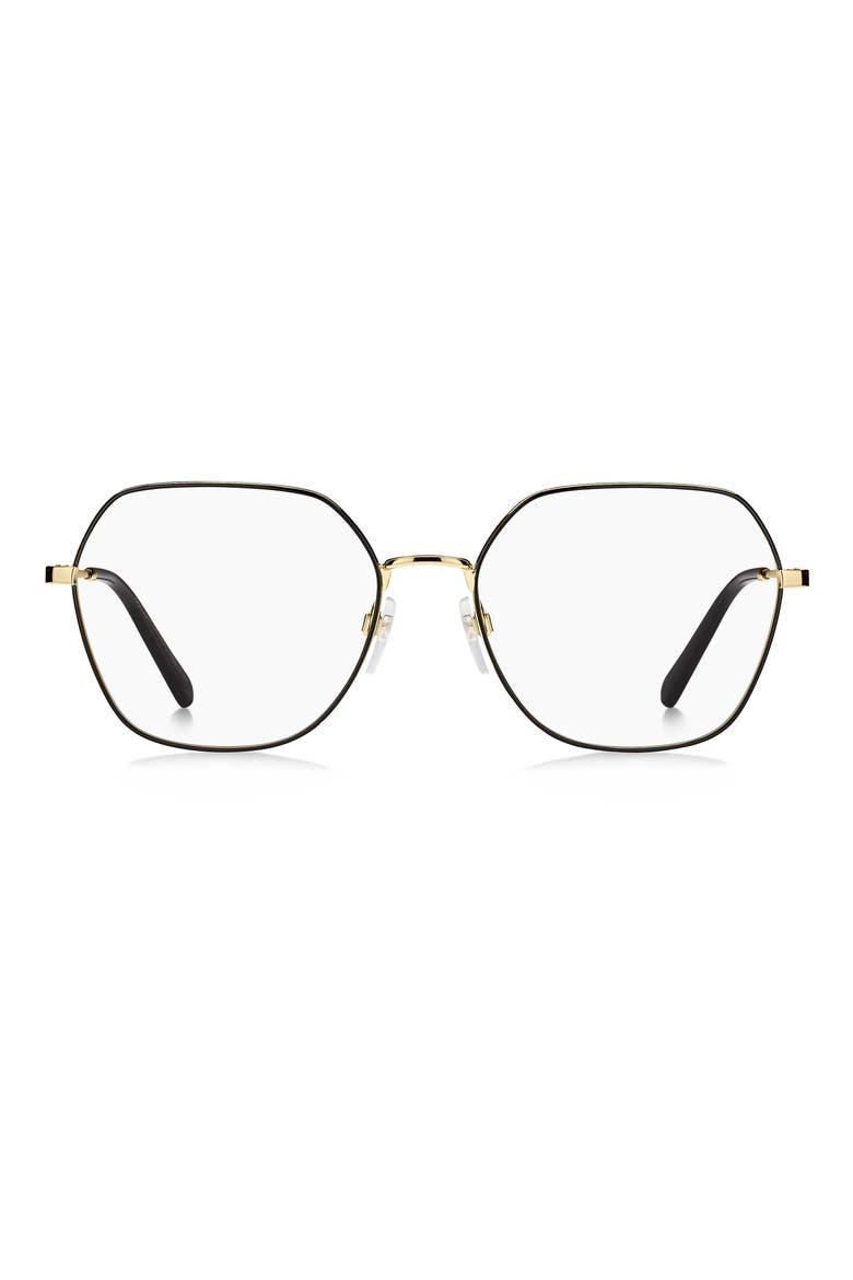 55mm Round Optical Glasses, Main, color, GOLD BLACK