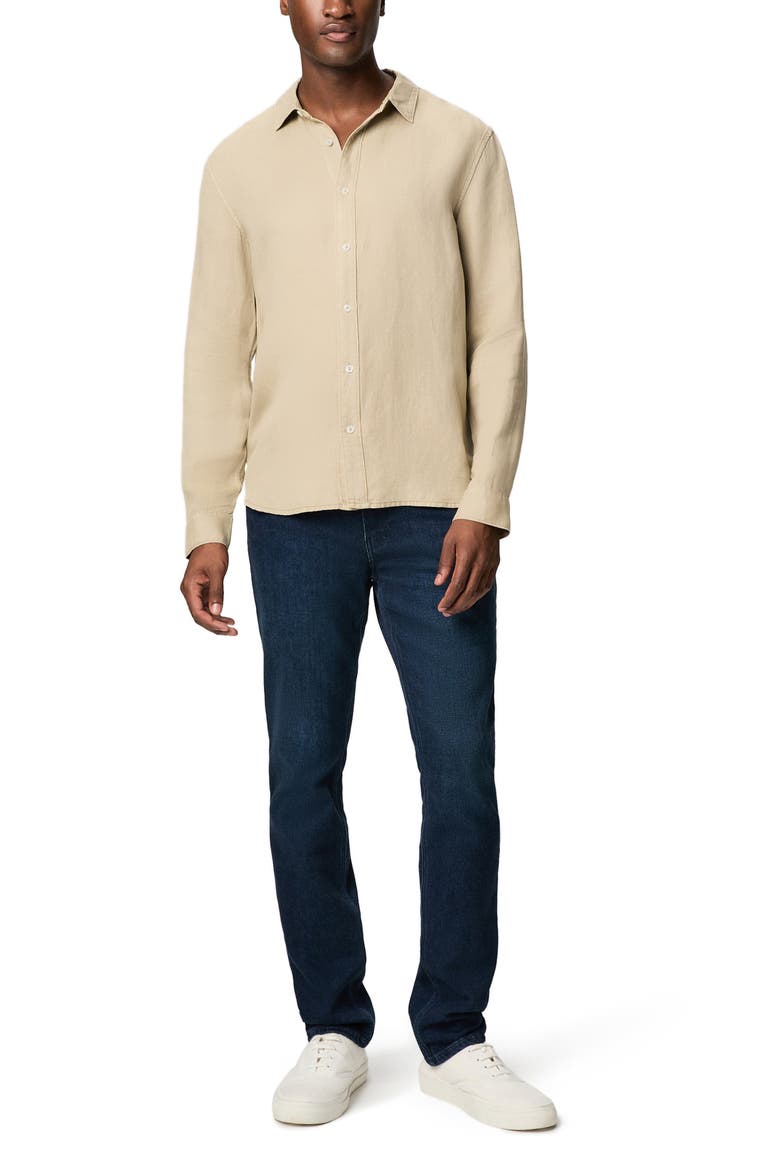 Peters Linen Blend Button-Up Shirt, Alternate, color, LIGHT VULCAN