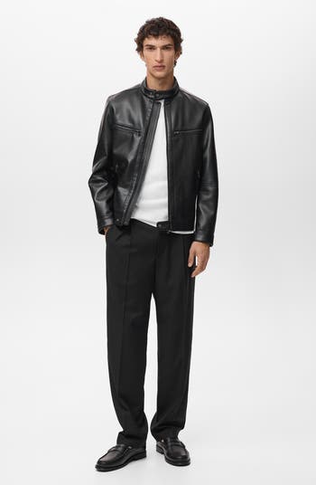 Faux Leather Moto Jacket