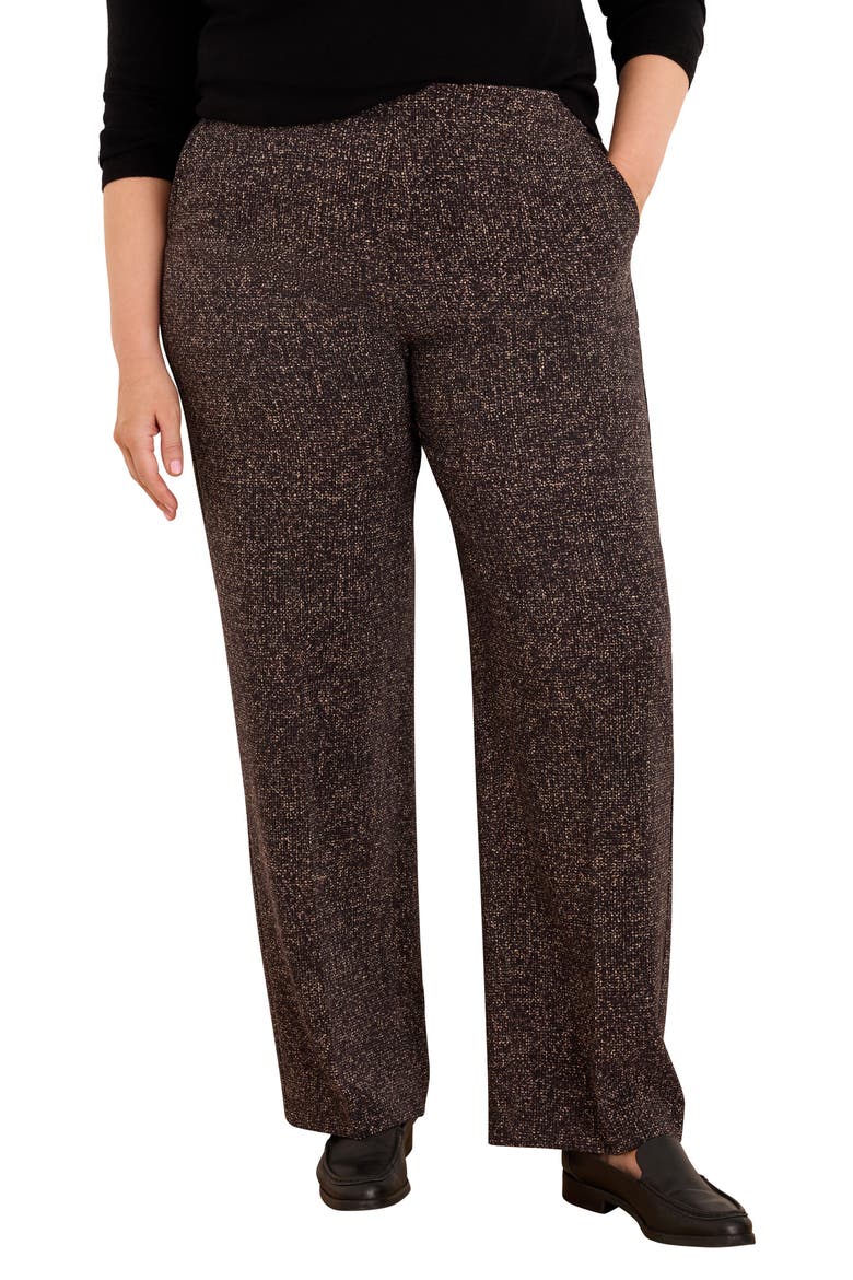 Lenox Printed Wide Leg Pants, Main, color, BLACK MULTI