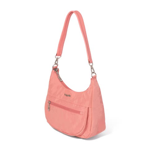 Baggallini Modern Pocket Half Moon Shoulder Bag In Terracotta