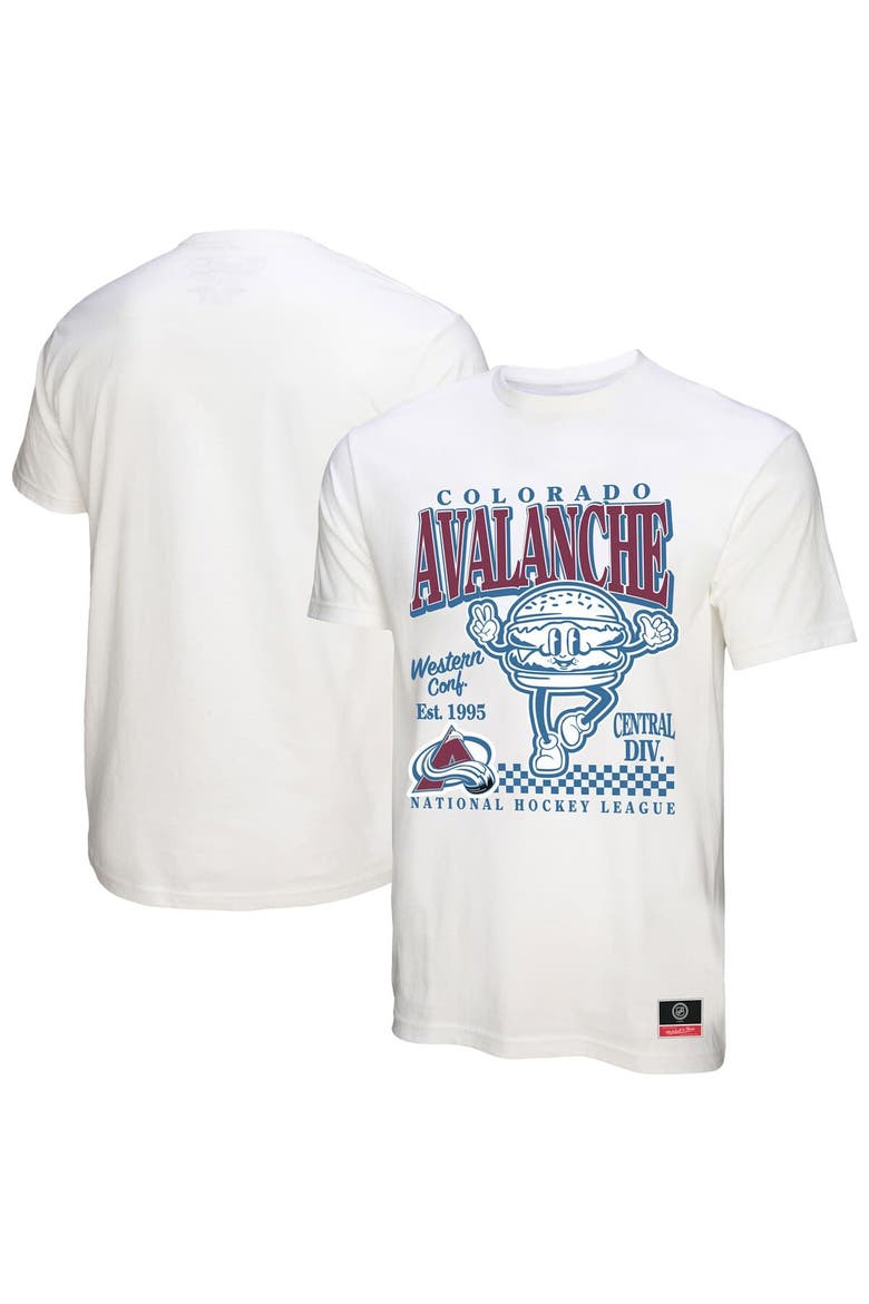 Men's Mitchell & Ness White Colorado Avalanche Local Food T-Shirt, Main, color, White