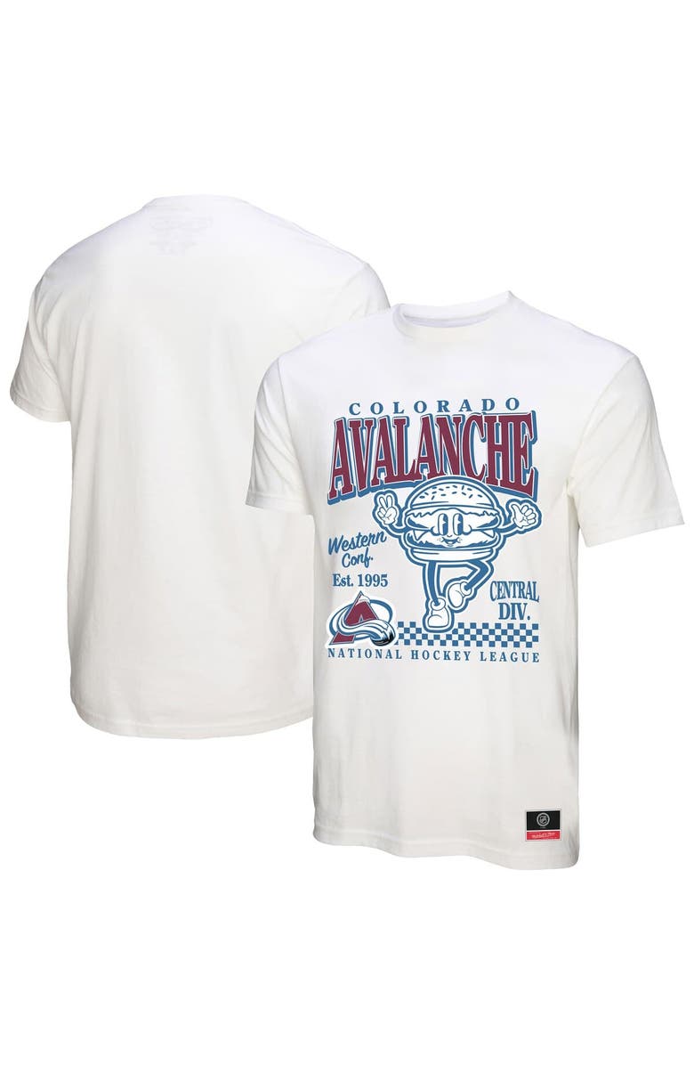 Mitchell & Ness Men's Mitchell & Ness White Colorado Avalanche Local Food T-Shirt, Main, color, White