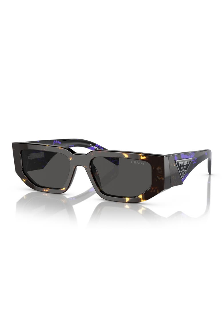 56mm Rectangular Sunglasses, Alternate, color, NET GRAY