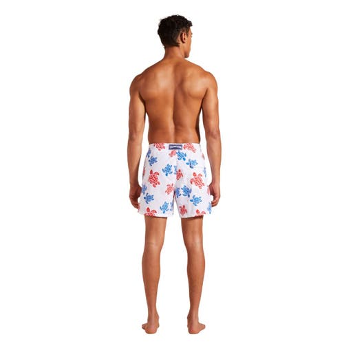 Vilebrequin Tortues Multicolores Swim Trunks In Blanc