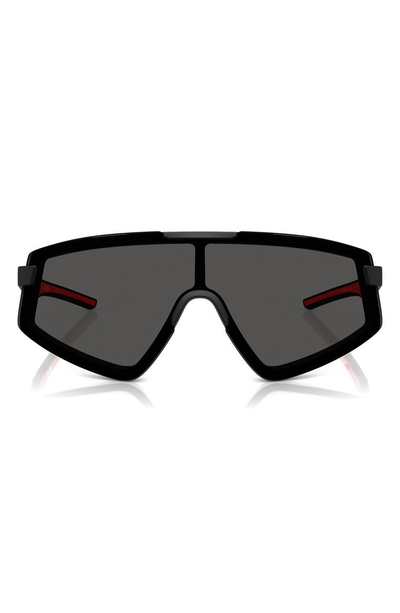 Scuderia Ferrari 47mm Shield Sunglasses, Main, color, Matte Black