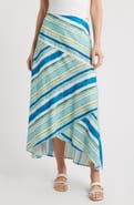 CITY BLUES Spliced Print Maxi Skirt