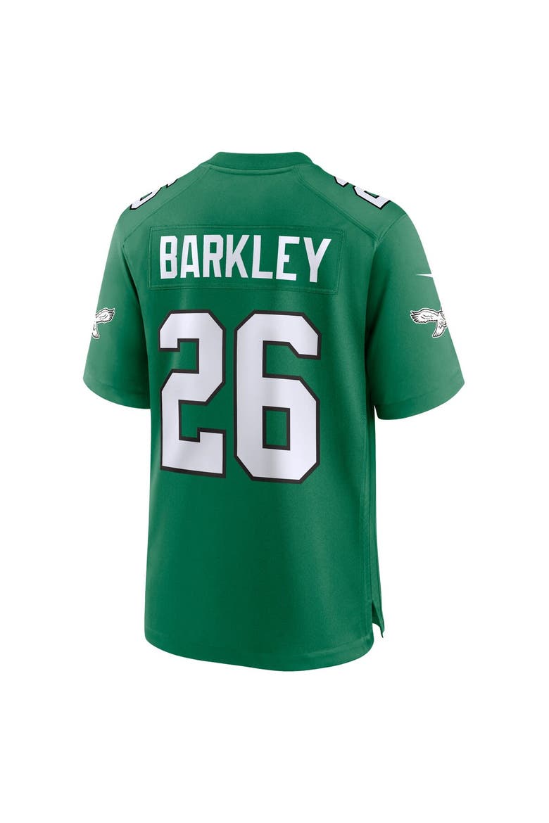 Men's Nike Saquon Barkley  Kelly Green Philadelphia Eagles Alternate Game Jersey, Alternate, color, Kelly Green