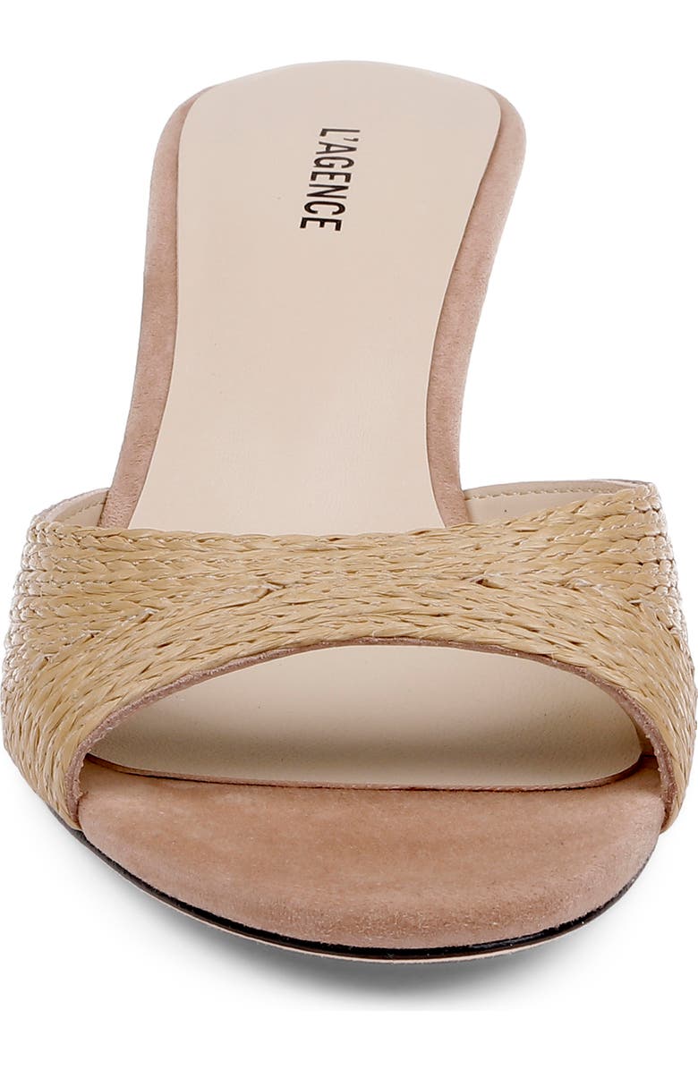 L'AGENCE Maryam Slide Sandal, Alternate, color, Natural Raffia