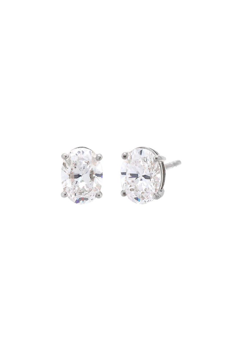 BY ADINA EDEN Lab Grown Diamond Oval Four Prong Stud Earring 14K, Main, color,