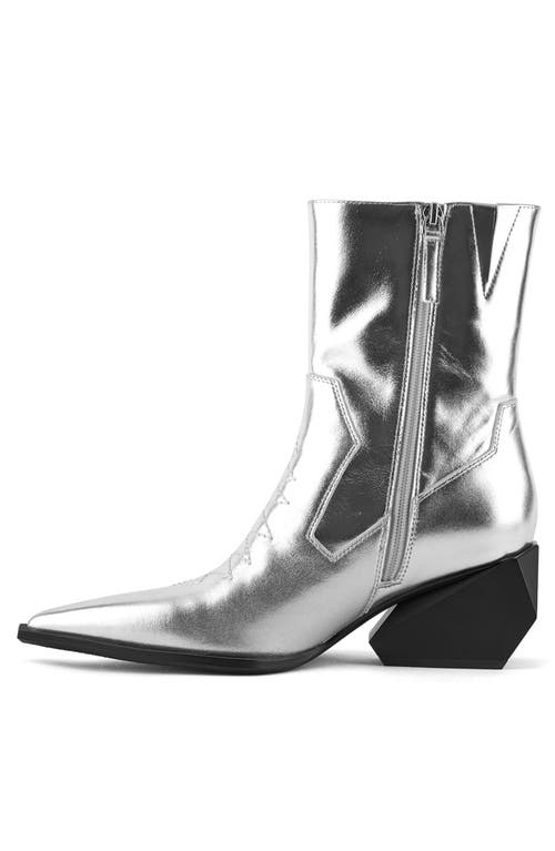 United Nude Ricky West Mid Boot In Silver