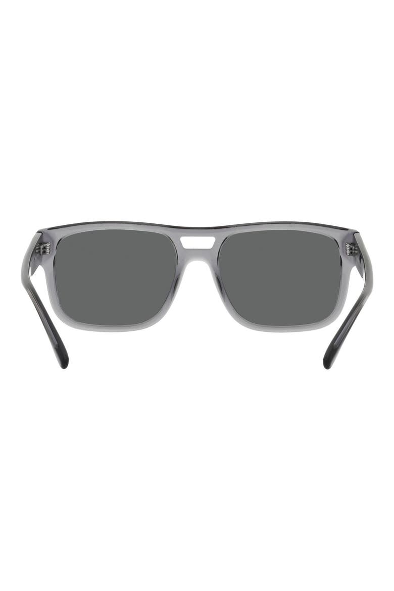 57mm Pillow Sunglasses, Alternate, color, TRANSPARENT GREY