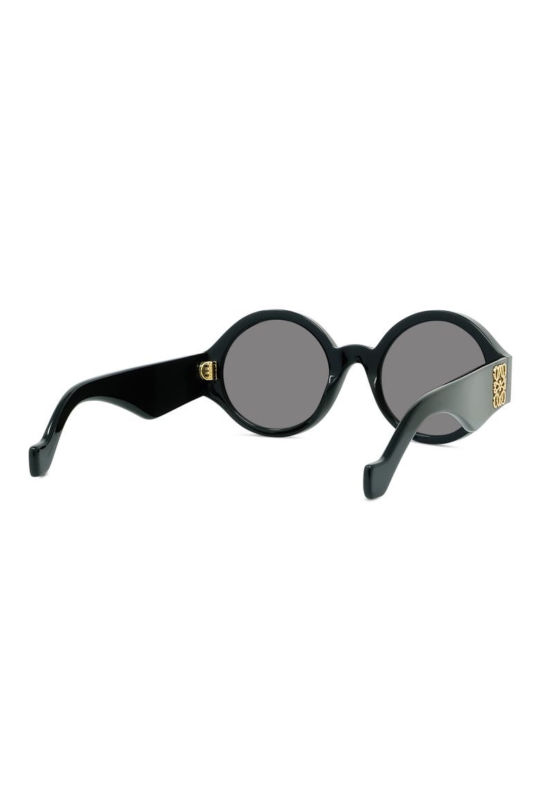 53mm Round Sunglasses, Alternate, color, BLACK/ SMOKE