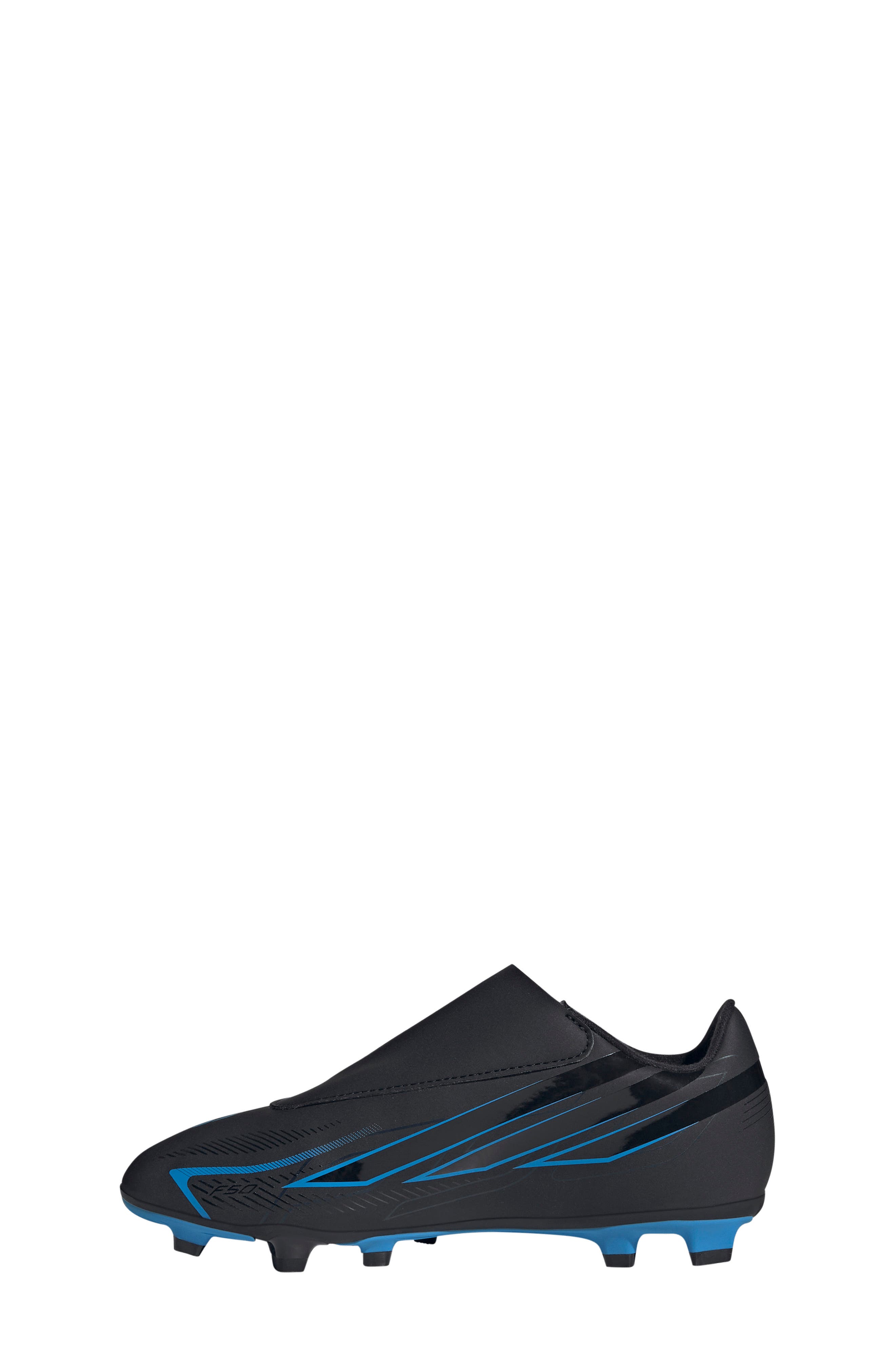 Kids' F50 Hyperfast Club Soccer Cleat, Alternate, color, CORE BLACK/ LUCID RAY BLUE