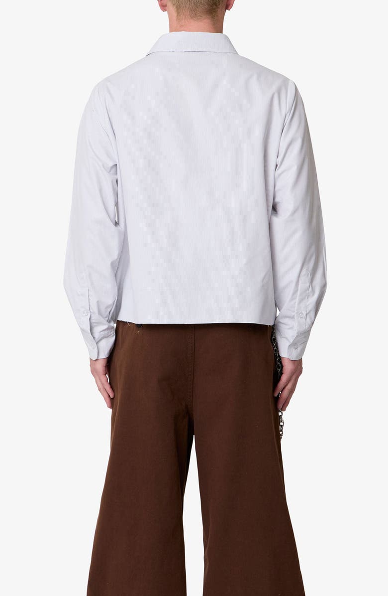 mnml Stripe Button-Up Shirt, Alternate, color, Grey/ White