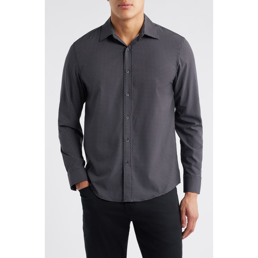 Wrk W.r.k Dash Duo Microprint Performance Button-up Shirt