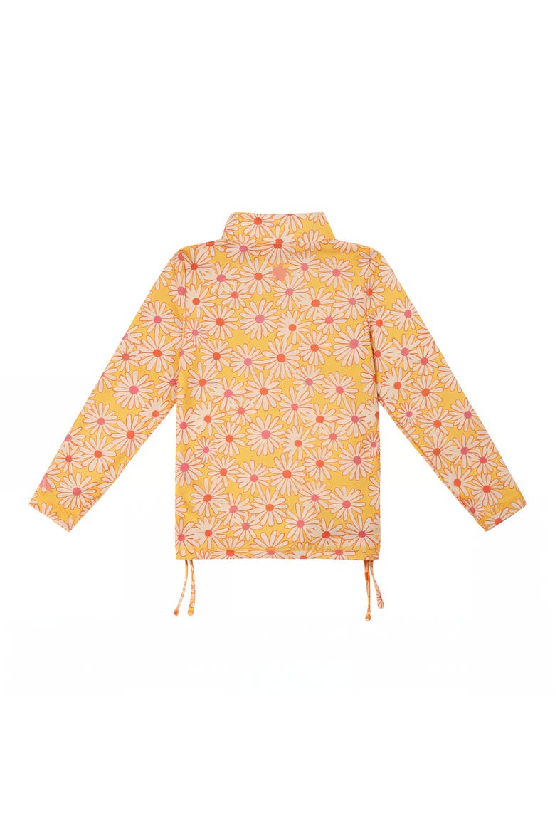 Half Zip Ruched Sun & Swim Shirt, Alternate, color, Sunshine Daisies