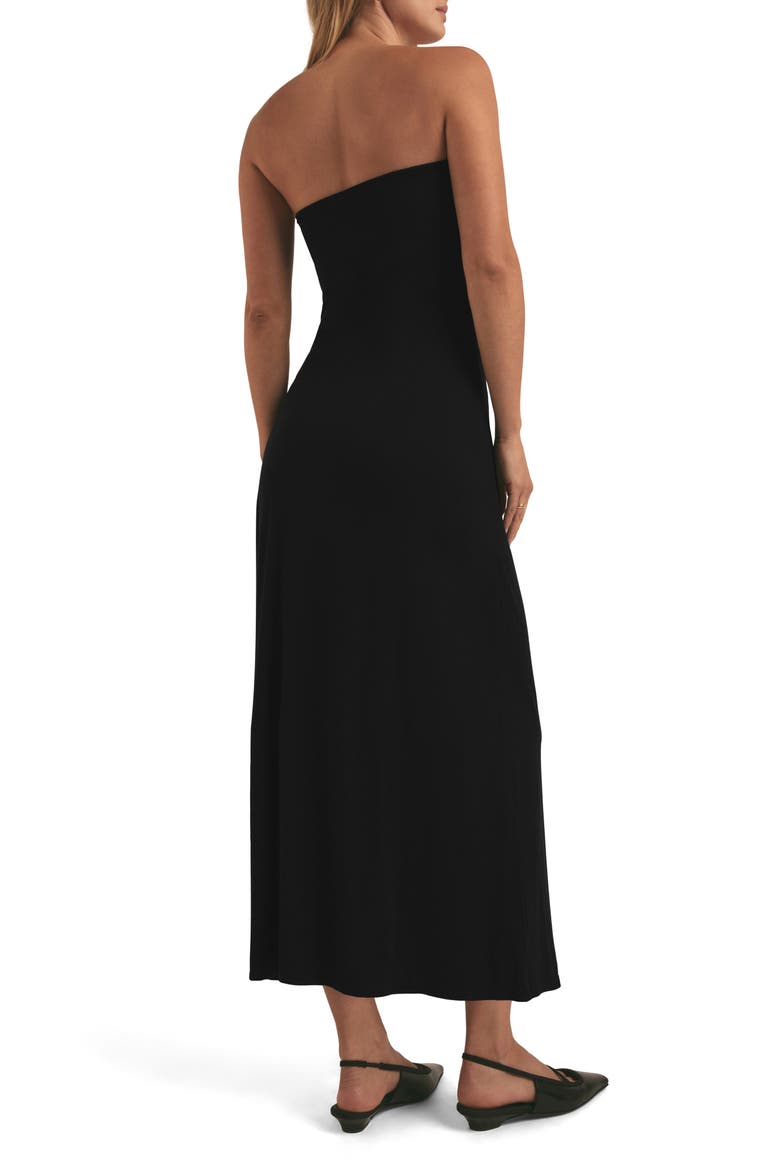 The Colette Strapless Dress, Alternate, color, BLACK