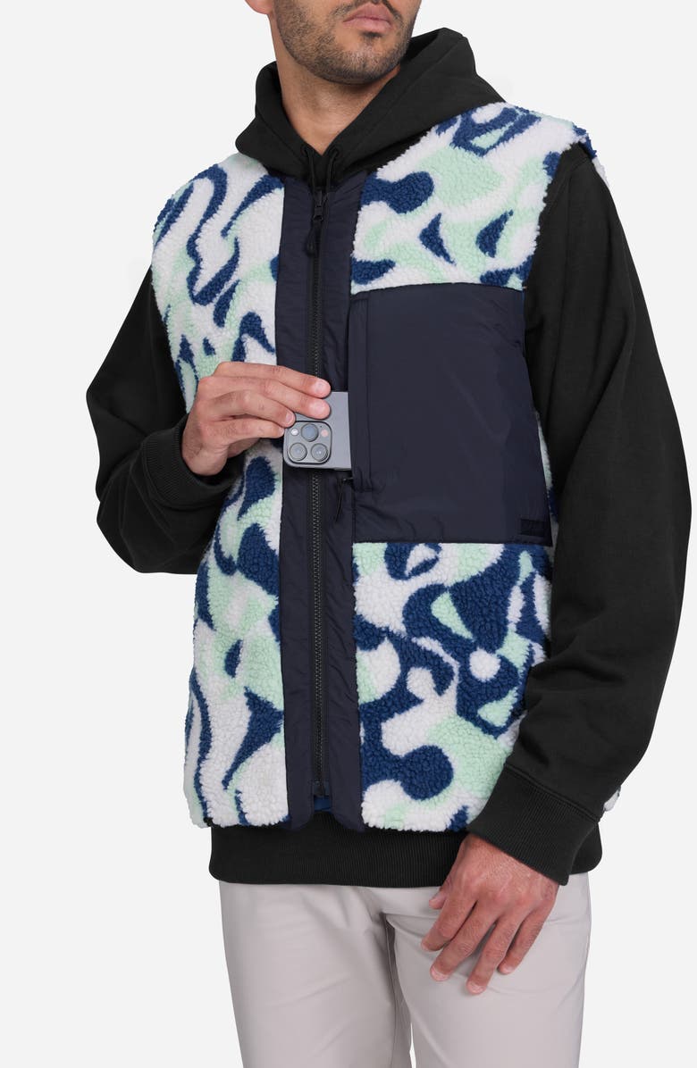 Bad Birdie Everyday Cozy Faux Shearling Reversible Vest, Alternate, color, Jazz