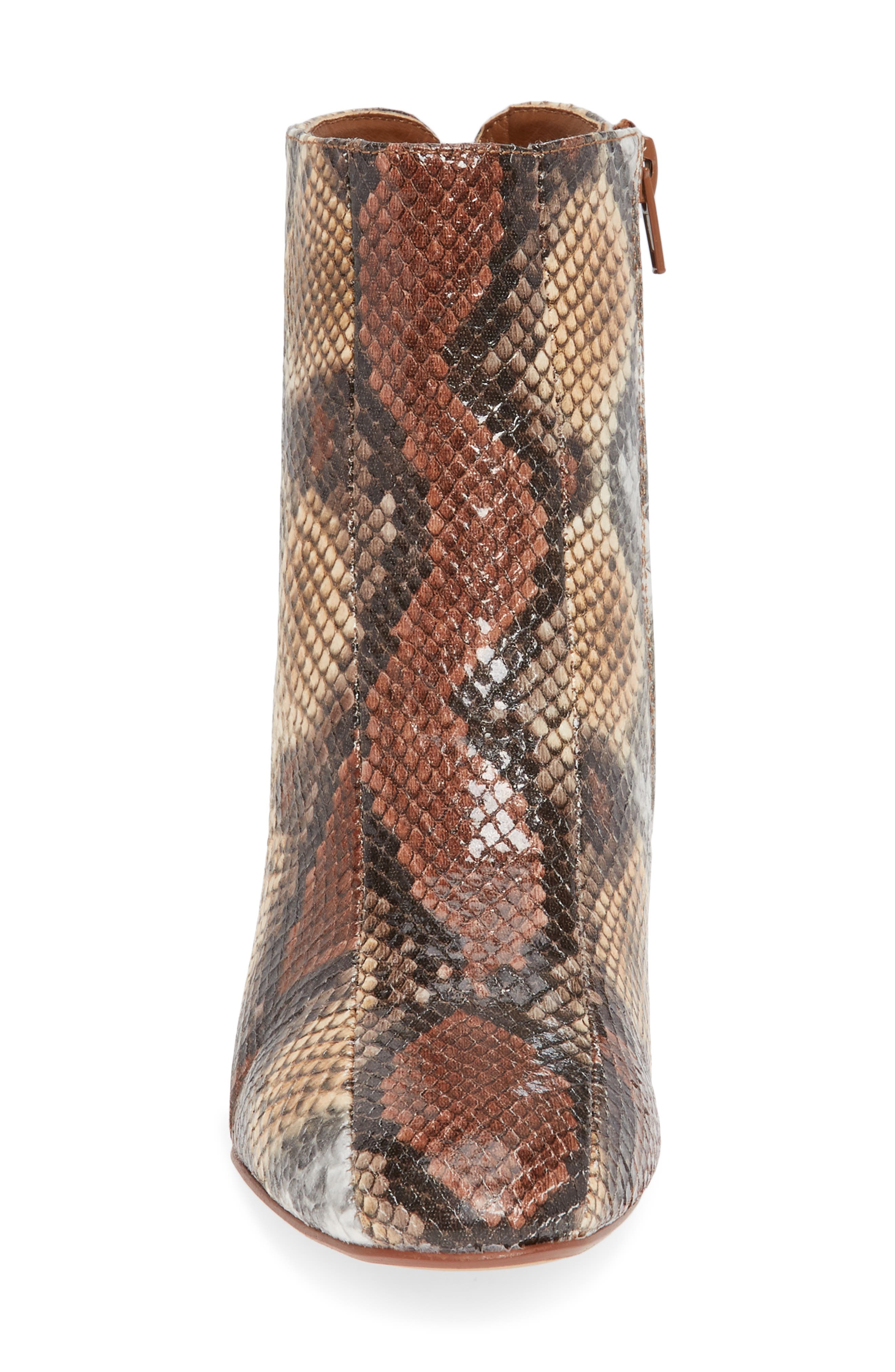 Davinna Bootie, Alternate, color, YELLOW/ DARK BROWN SNAKE