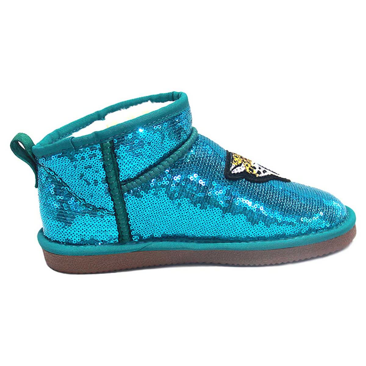 CUCE Women's Cuce  Teal Jacksonville Jaguars Sequin Ankle Boots, Alternate, color, 
