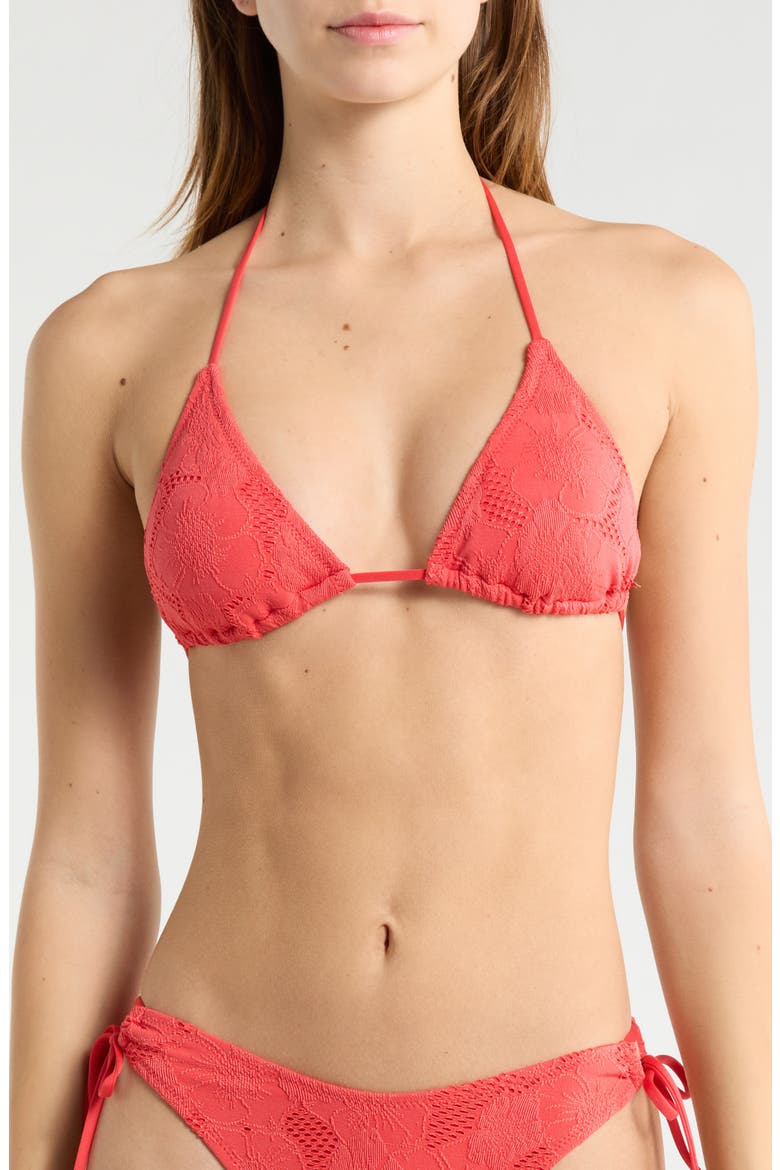 Oasis Triangle Bikini Top, Main, color, RED