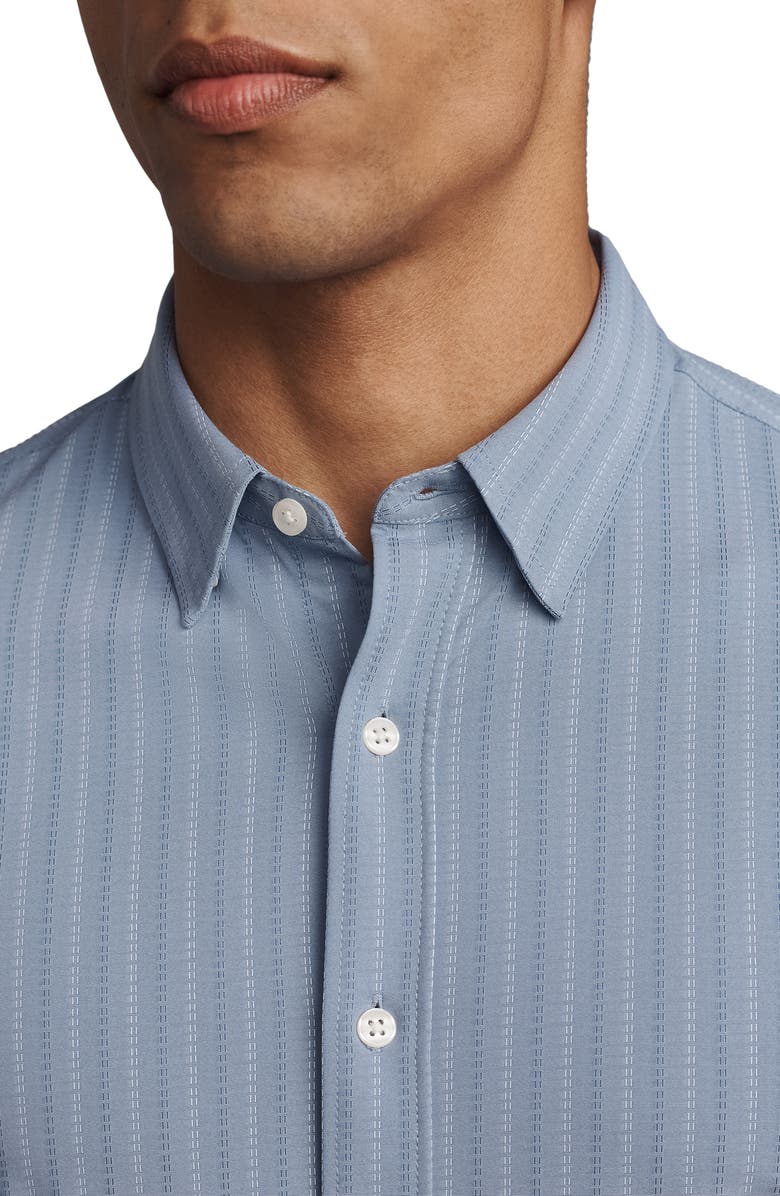 Rhone Commuter Slim Fit Button-Up Shirt, Alternate, color, Navy