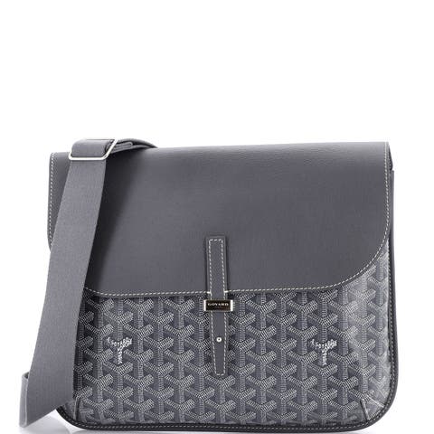 Coursier Messenger Bag Coated Canvas and Leather