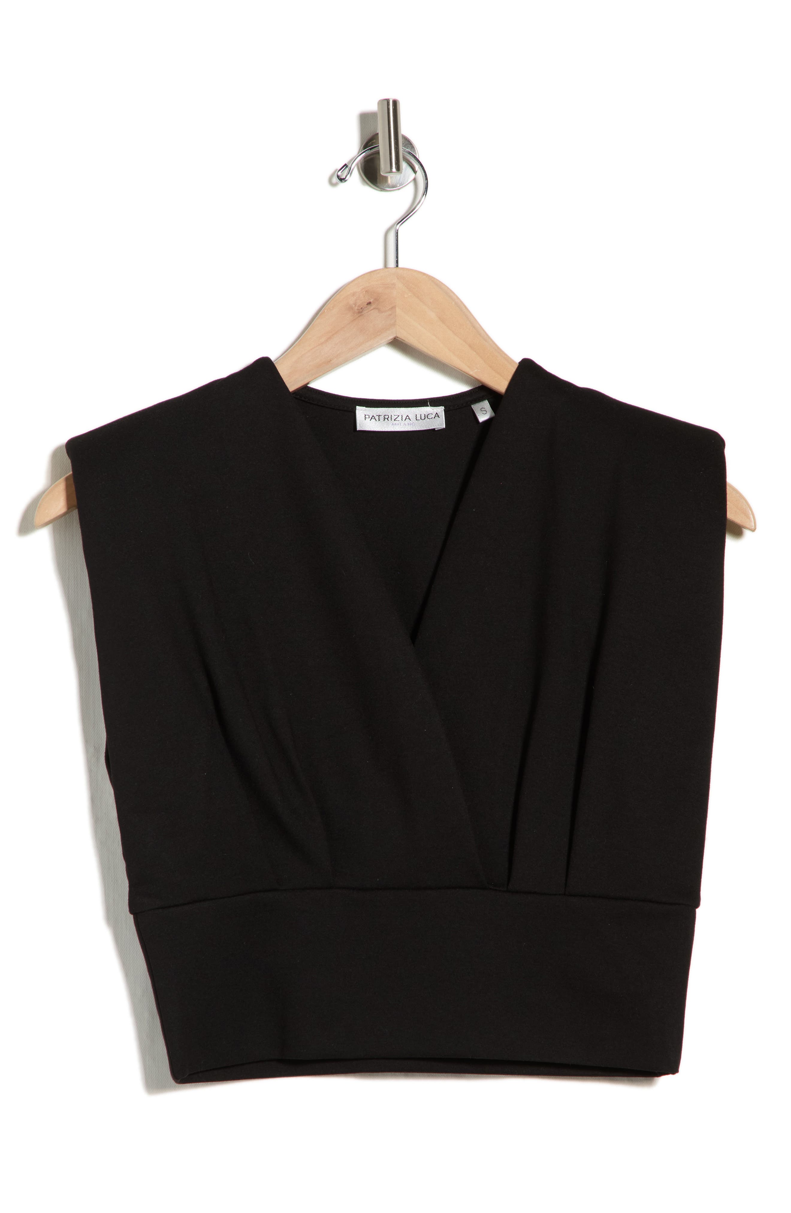 PATRIZIA LUCA Cropped Surplice Top