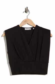 PATRIZIA LUCA Cropped Surplice Top