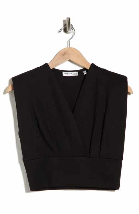 PATRIZIA LUCA Cropped Surplice Top