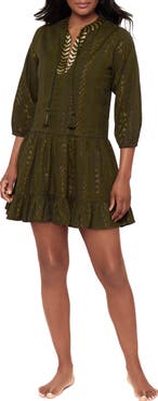 Miraclesuit® Metallic Jacquard Cover-Up Dress