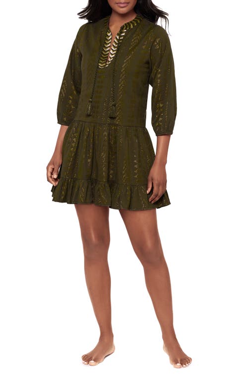 Miraclesuit ® Metallic Jacquard Cover-up Dress In Green