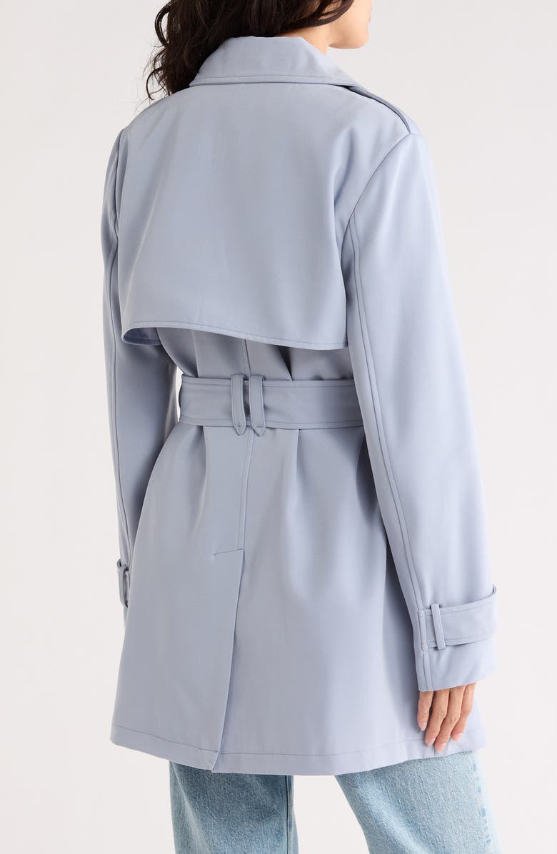 Avec Les Filles Double Breasted Trench Coat, Alternate, color, Robin