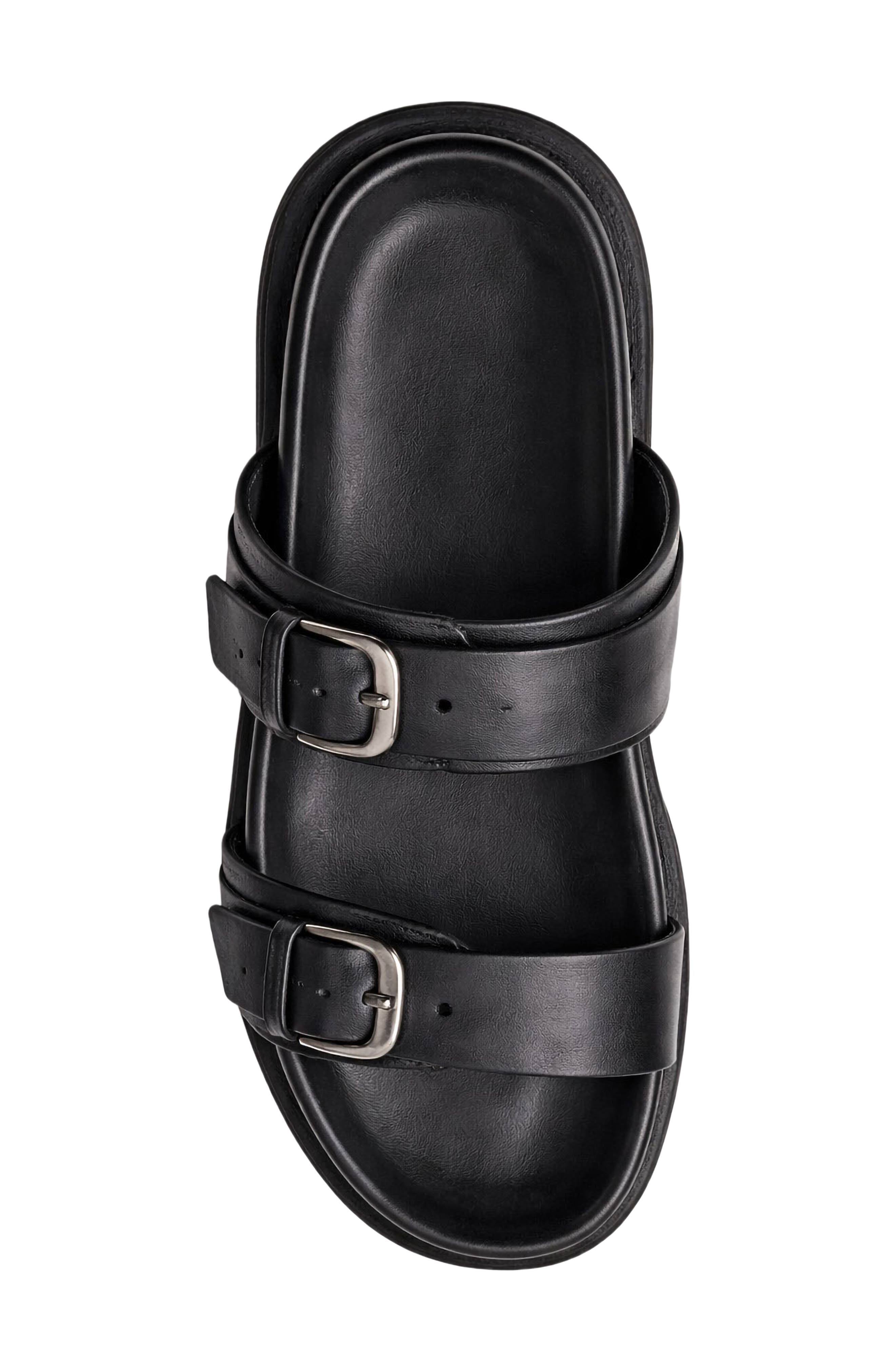 AquaDiva Double Strap Slide Sandal, Alternate, color, Black