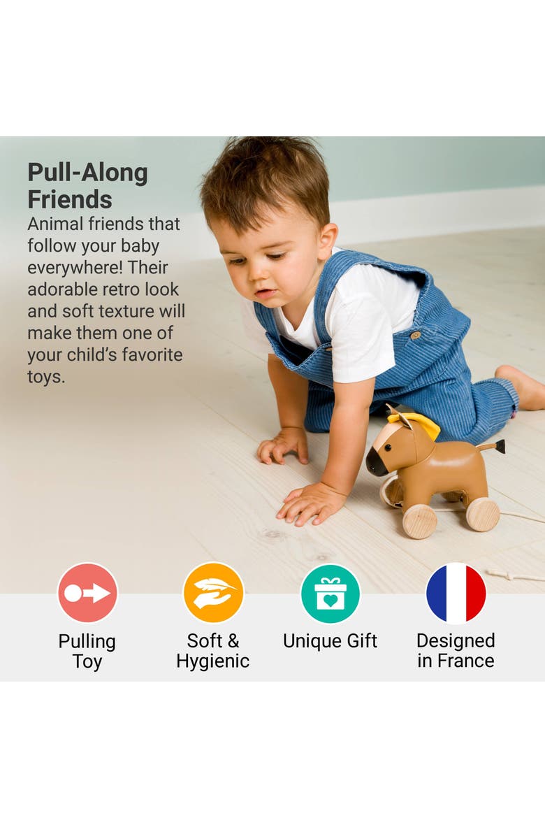 Pull Along Friends - Charles the Horse, Plush Toy, Alternate, color, Brown