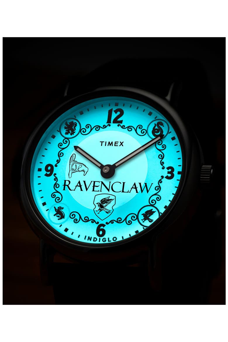 Harry Potter x Timex Weekender 38mm Leather Strap Watch, Alternate, color, RAVENCLAW