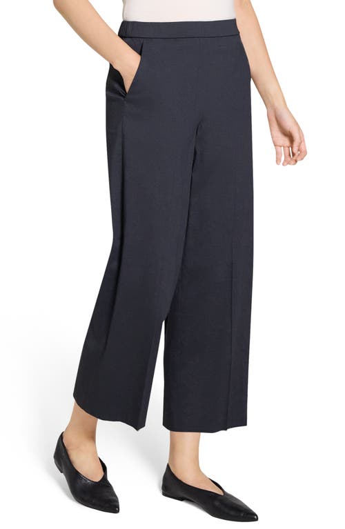 Theory Clean Terena Crop Wide Leg Linen Blend Pants