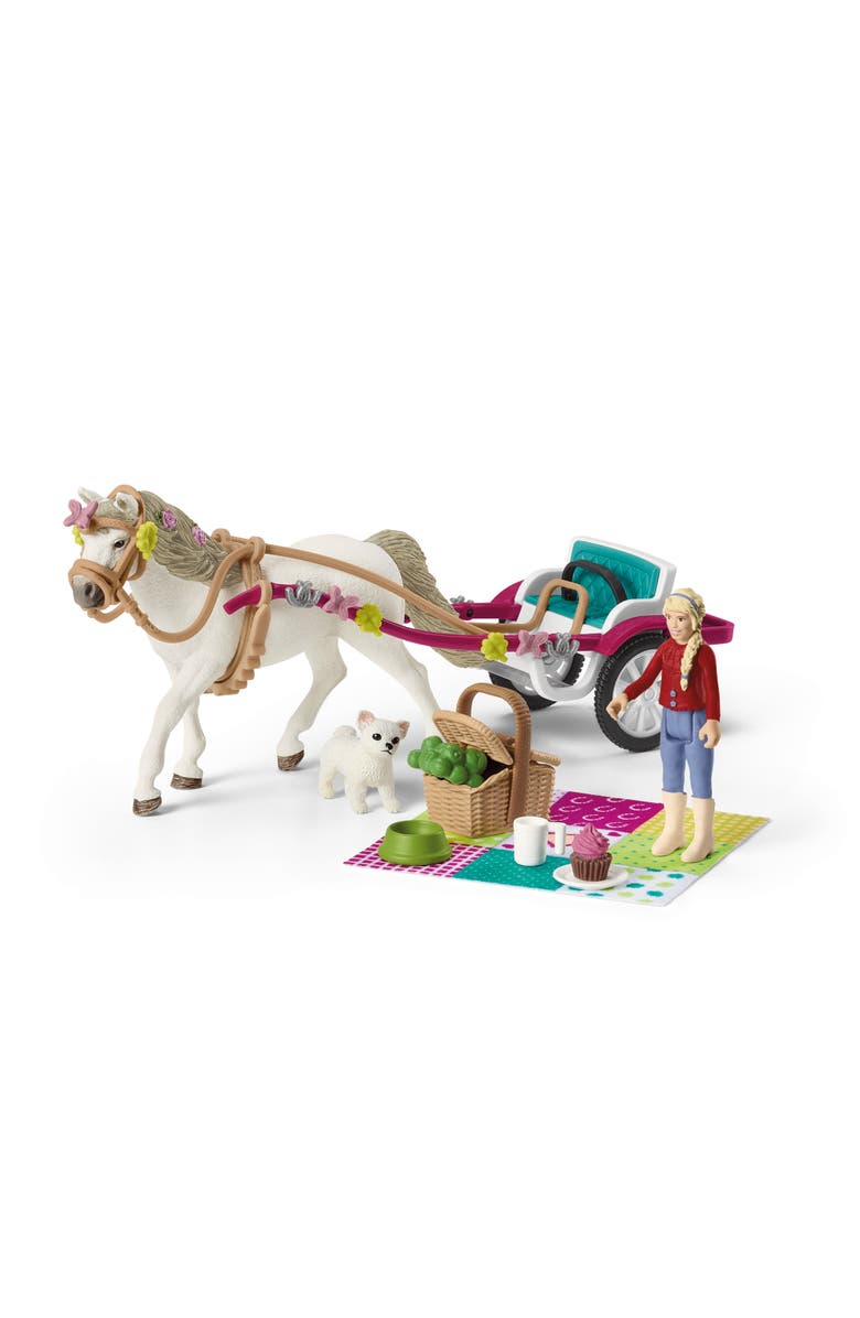 Schleich Horse Club, Small Carriage For The Big Horse Show Toy, Alternate, color, Multicolored