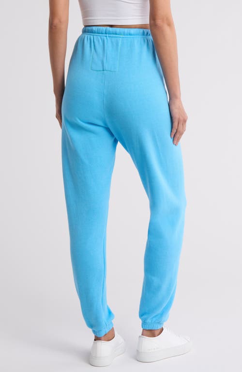 Aviator Nation Glitter Heart Sweatpants In Sky/blue