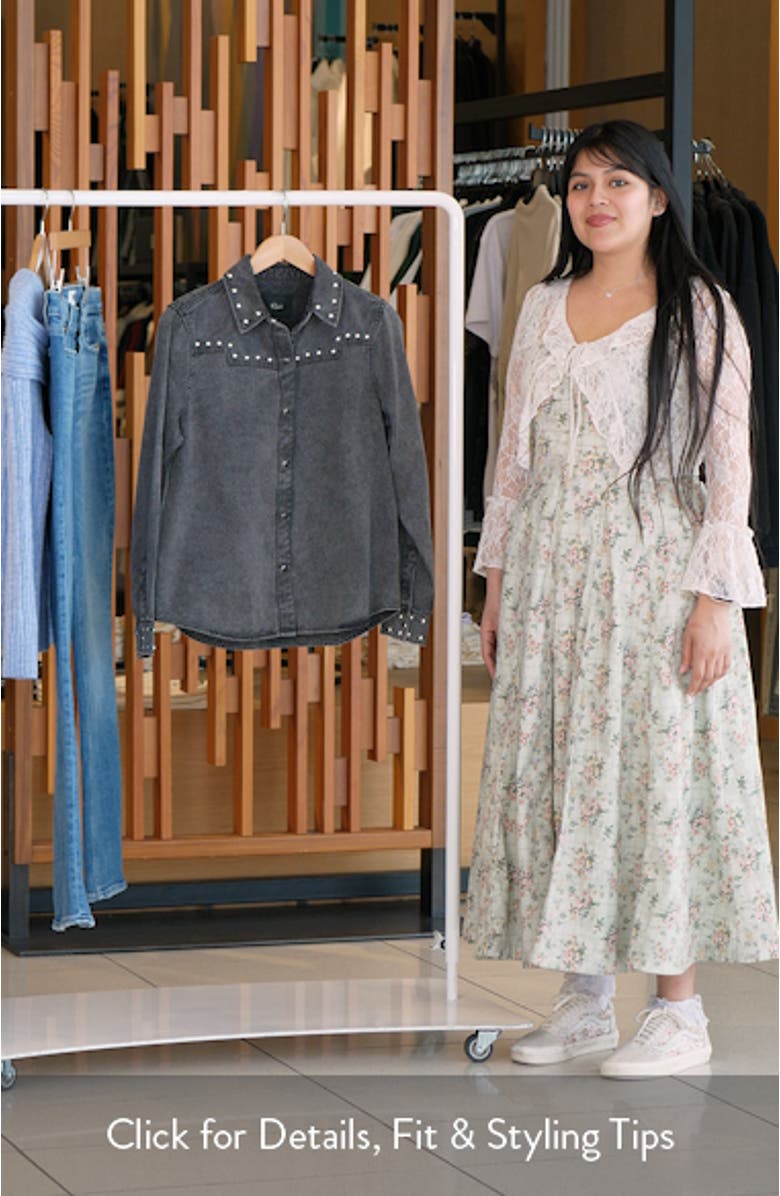 Vinea Stud Accent Western Snap-Up Denim Shirt, sales video thumbnail